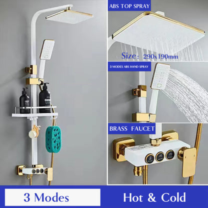 Bathroom Shower Set Black Gold Silver Platinum Thermostatic Digital