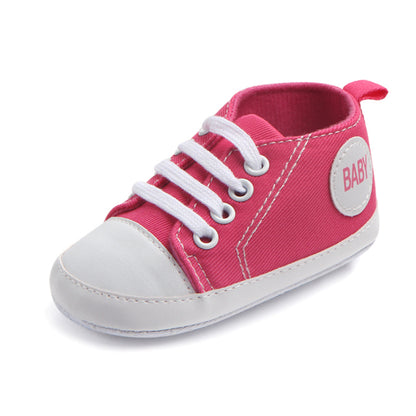 Newborn Sequined Canvas Baby Sneakers