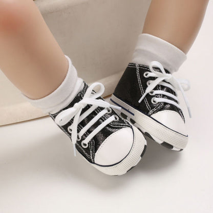 Newborn Sequined Canvas Baby Sneakers