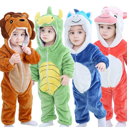 Baby Rompers Winter Kigurumi Lion