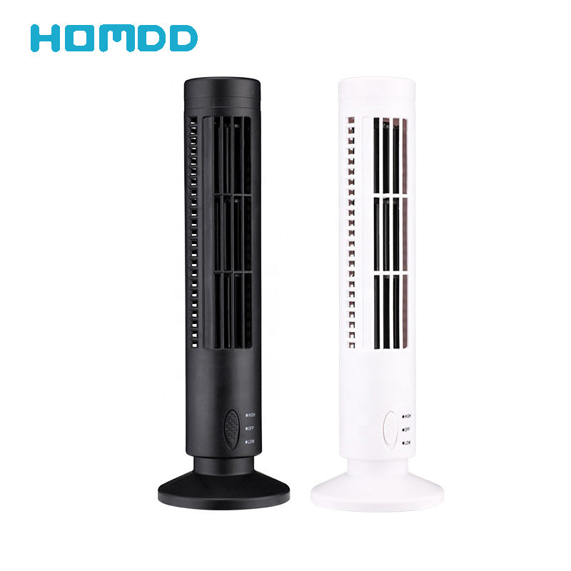 USB Tower Fan Vertical Portable Air Conditioner Fan Desktop