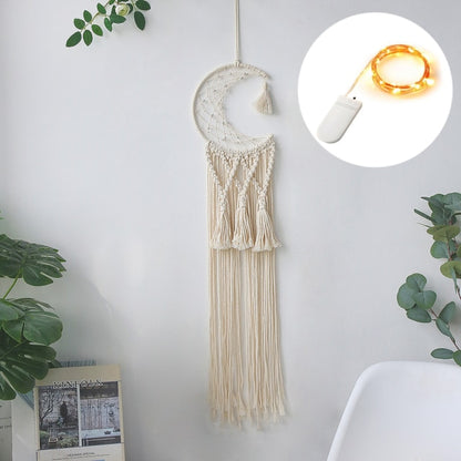 Boho Moon and Star Dream Catcher Macrame Wall