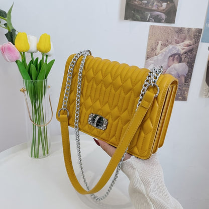 High Quality Leather Handbag Luxury Brand Chain Handle Shoulder