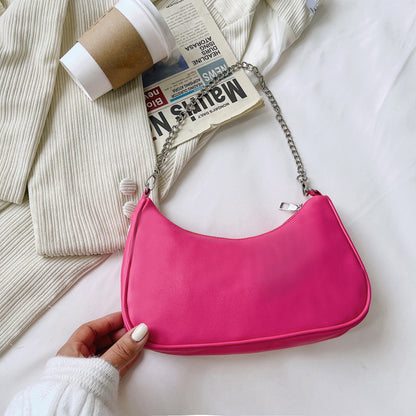 New Solid Color Armpit Underarm Shoulder Bag