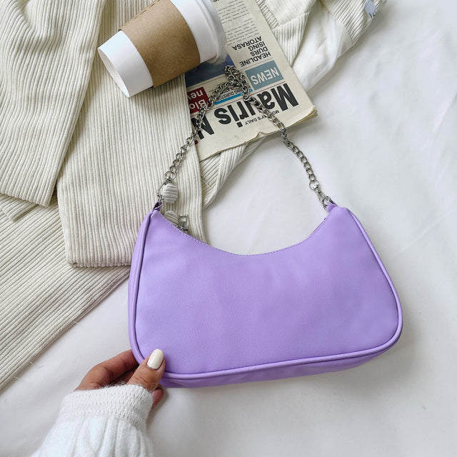 New Solid Color Armpit Underarm Shoulder Bag