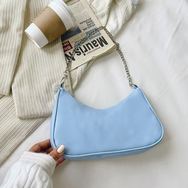 New Solid Color Armpit Underarm Shoulder Bag