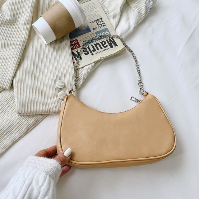 New Solid Color Armpit Underarm Shoulder Bag