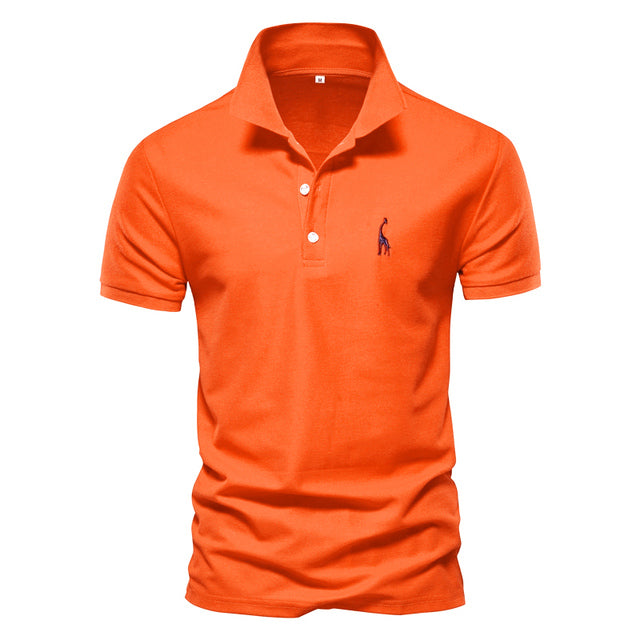 Shirt Men Solid Casual Cotton Polo