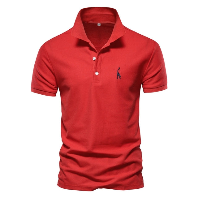 Shirt Men Solid Casual Cotton Polo