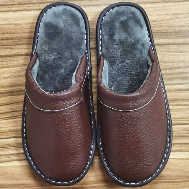 Cheap Shoes Leather Slippers Men