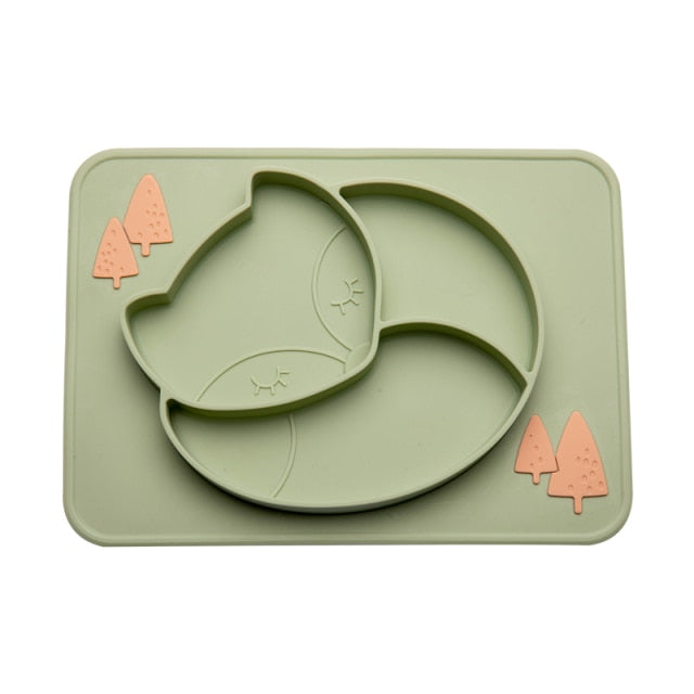 Bopoobo Baby Dishes Silicone Suction Plate Cute Crab Children