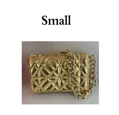 Thick Chain Quilted Shoulder Purses And Handbag