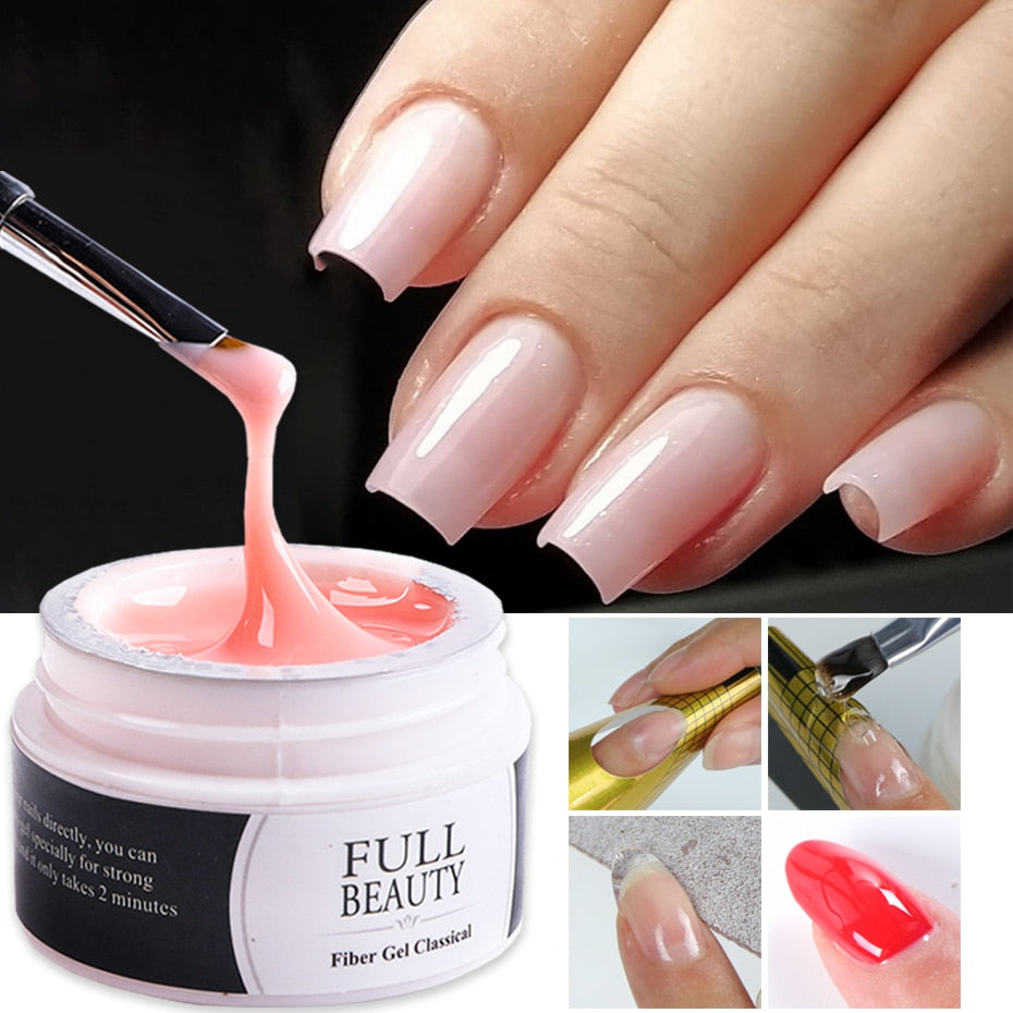 Nail Extension Gel Pink White Clear