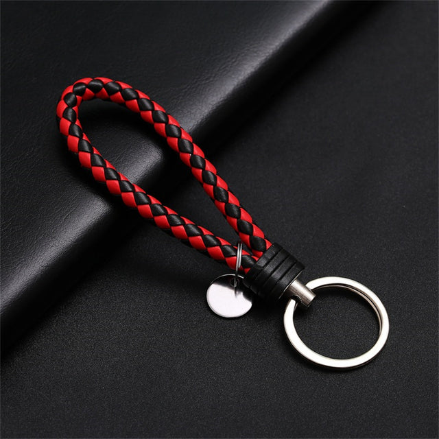 Creative PU Leather Braided Rope Key chain