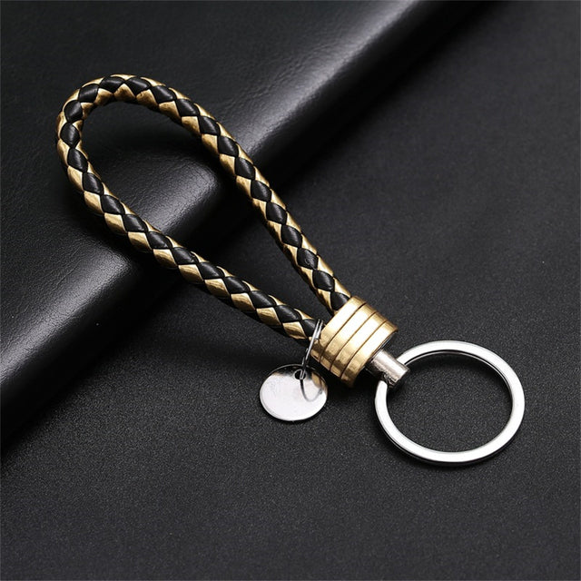 Creative PU Leather Braided Rope Key chain