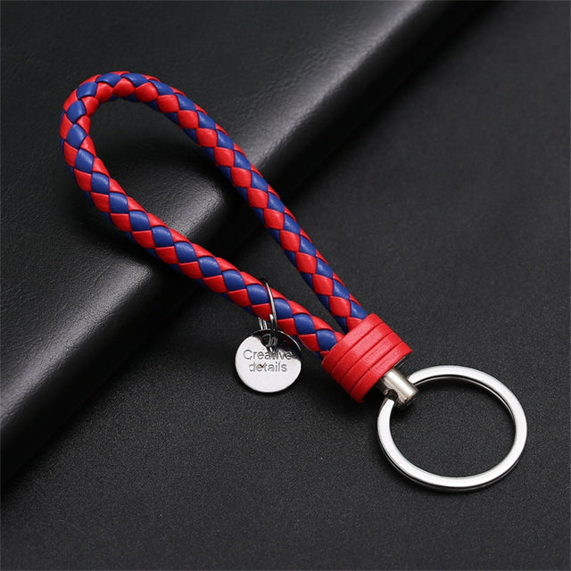 Creative PU Leather Braided Rope Key chain