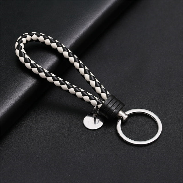 Creative PU Leather Braided Rope Key chain