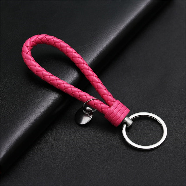 Creative PU Leather Braided Rope Key chain