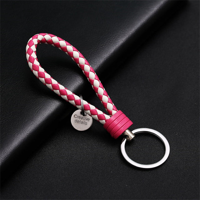 Creative PU Leather Braided Rope Key chain