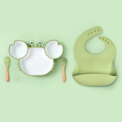 Baby Bowls Plates Spoons Silicone Suction Feeding Food