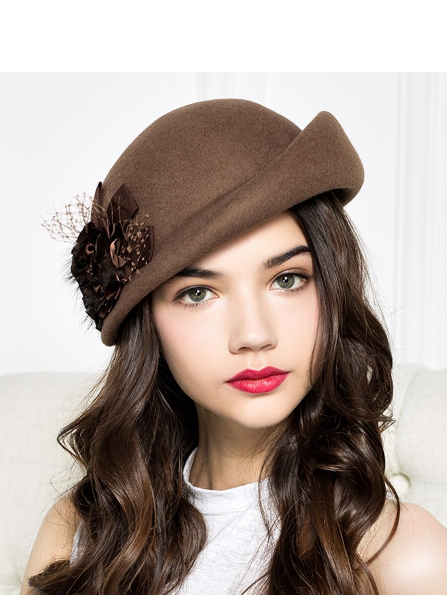 100% Wool Felt Berets Women Autumn And Winter Party