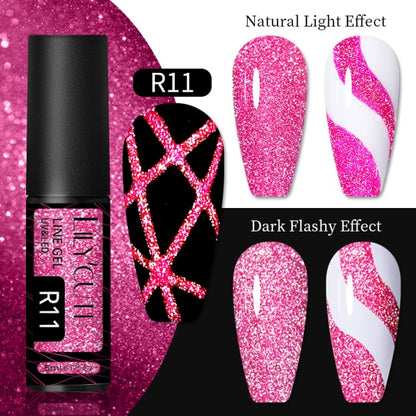 Reflective Glitter Line Gel Nail Polish