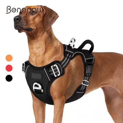 No Pull Dog Harness No Choke Easy Control Handle Reflective Pet