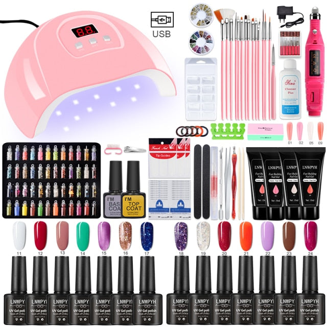 Poly Nail Gel Kit Professional Nail Set