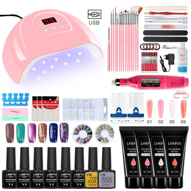 Poly Nail Gel Kit Professional Nail Set