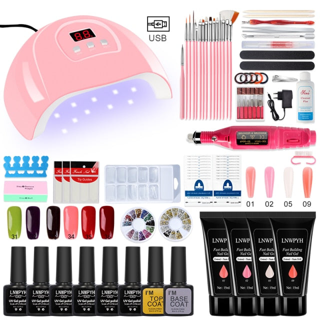 Poly Nail Gel Kit Professional Nail Set