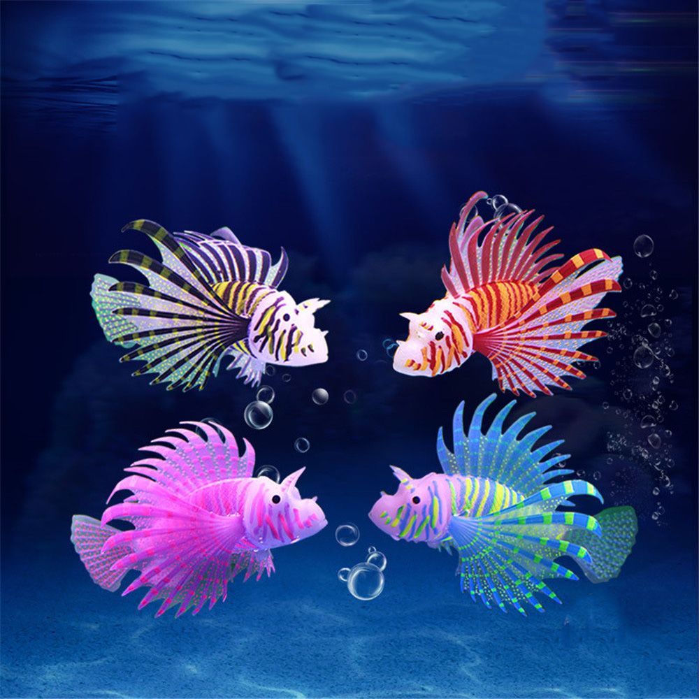 Aquarium Artificial Luminous Lionfish Fish Tank