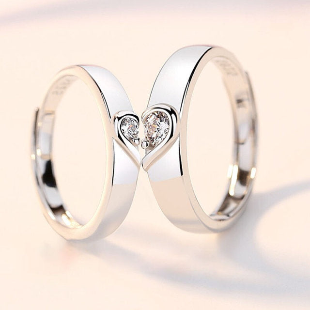 Heart Matching Couple Ring