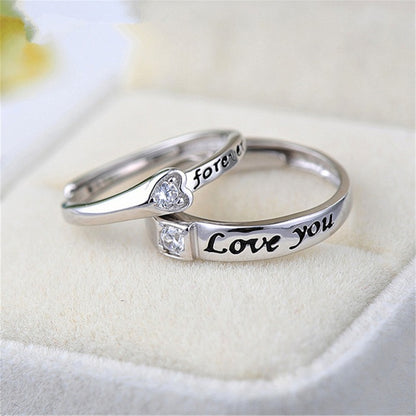 Heart Matching Couple Ring