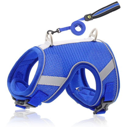 Breathable Mesh Cat Harness with Leash Reflective Pet Dog