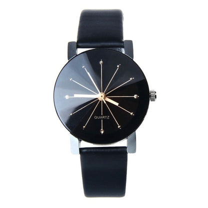 Couple Lover Watches Quartz Dial Clock PU Leather