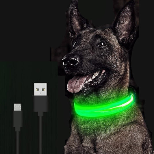 LED Glowing Dog Collar Rechargeable Luminous Collar