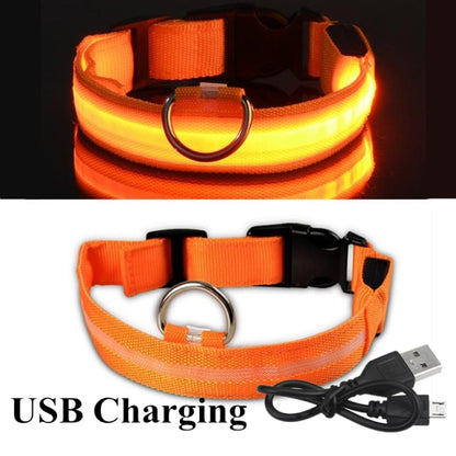 LED Glowing Dog Collar Rechargeable Luminous Collar