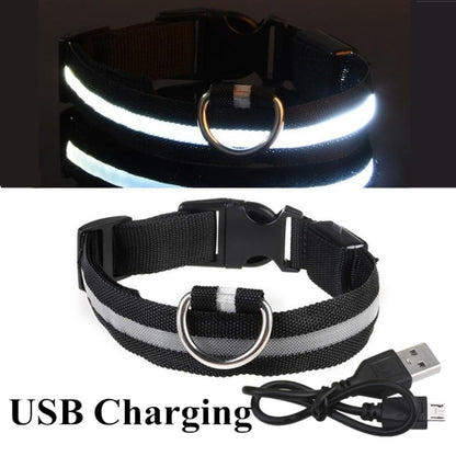 LED Glowing Dog Collar Rechargeable Luminous Collar