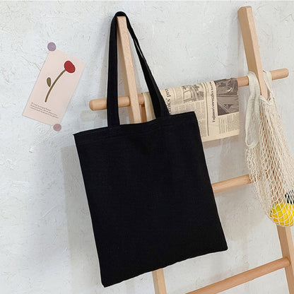 Solid Color Canvas Shopper Bag