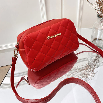 Trend Lingge Embroidery Shoulder Bag