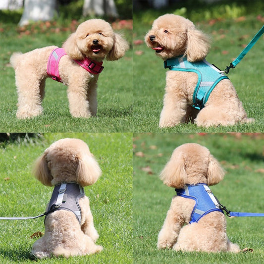 Dog Harness Leash Set Dogs Leashes Training Soft Mesh Chest