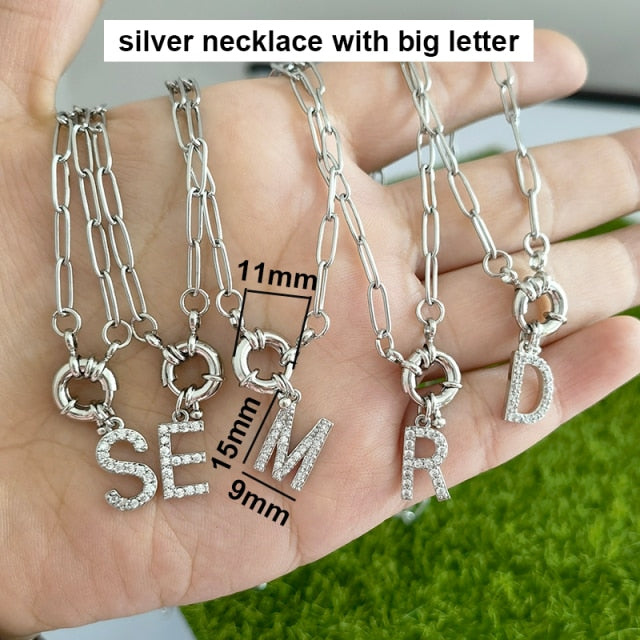 Initial Charm A-Z Letters Necklace