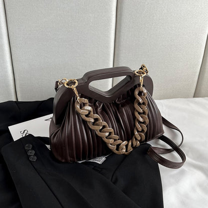 Top Brand Handbag with Thick Chain Handle Designer