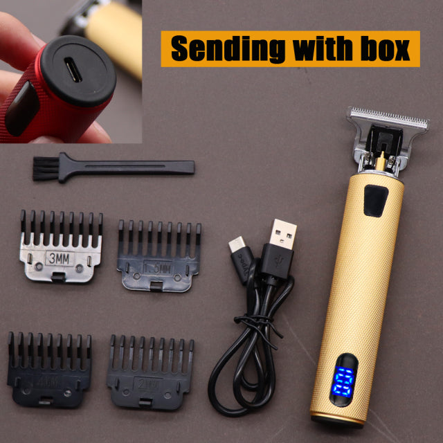 Professional Hair Clipper Electric Rechargeable