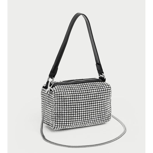 Leather Rhinestone Handbag