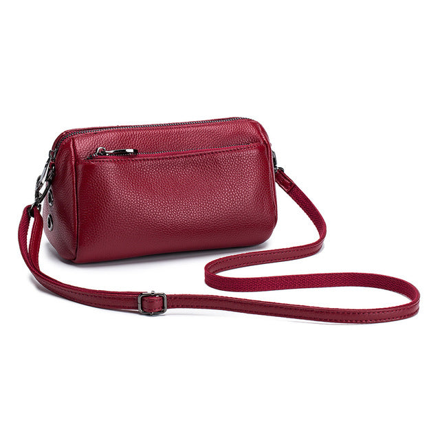 Soft Genuine Leather Women Messenger Bag