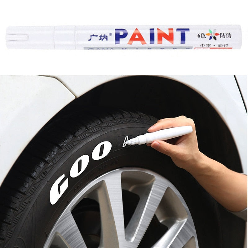 White Car Scratch Repair Paint Tire