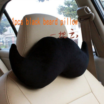 Car Lovers Red Lips Beard Headrest Neck Lumbar Pillow