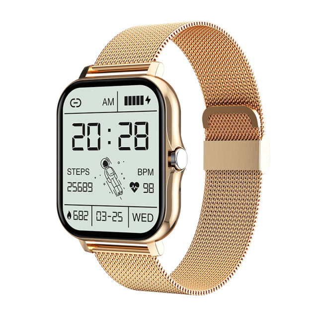 Smartwatch Full Touch Square Screen Heart Rate Monitor Fitness Tracker