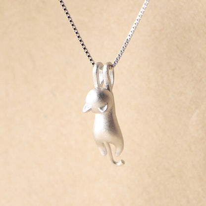 Silver Color Necklaces Cat